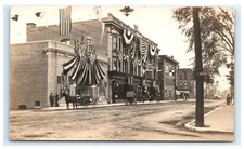 West & Cottage Street Rutland VT RPPC The Grand A.H. Colvin Flags Patriotic B2