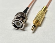 BNC Male to 3.5mm 1/8" TS Male 50ohm RG316 Coax Low Loss RF Cable USA LOT