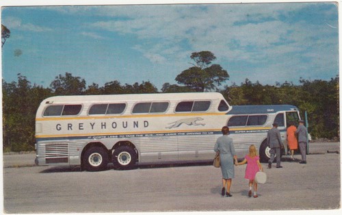 Greyhound Super Cruiser Bus By GM  Postcard c 1960s G10 - Picture 1 of 2