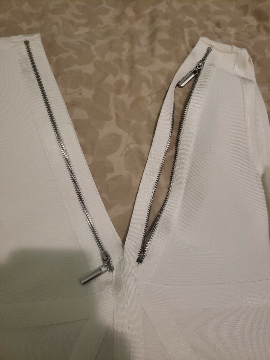 Bebe White Bodycon Dress XL NWT | eBay