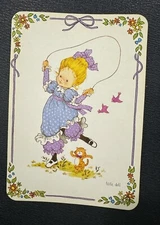 Postcard little doll graffiting print in France