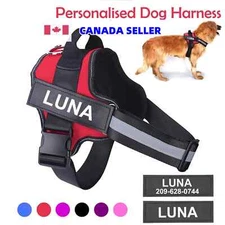 Personalize No pull Dog Harness Adjustable+Tags Control Vest Dog Reflective