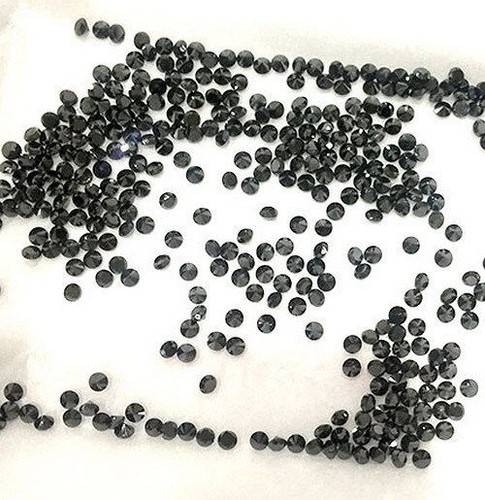 AAA Grade 100% Echte Natürliche Black Diamond Runde 1,5 mm JEDER/5 stücke GDH - Picture 2 of 2
