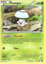 12/114 Foongus Common: Pokemon Trading Card Game XY-11 Steam Siege