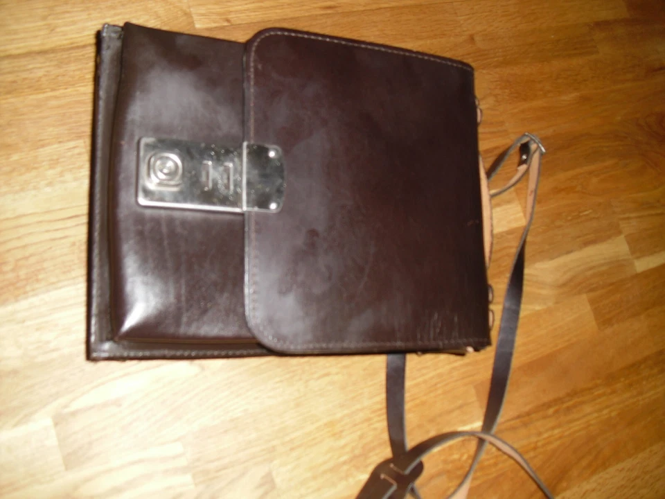 Kurier- Umhängetasche LEDER Polizei/Ordnungsamt/BGS/ schwarz NEU