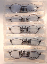 Vintage 5 Pc DEJA VU 850 Blk/Tort 46/18 Oval Metal Eyeglass Frame Lot NOS  261