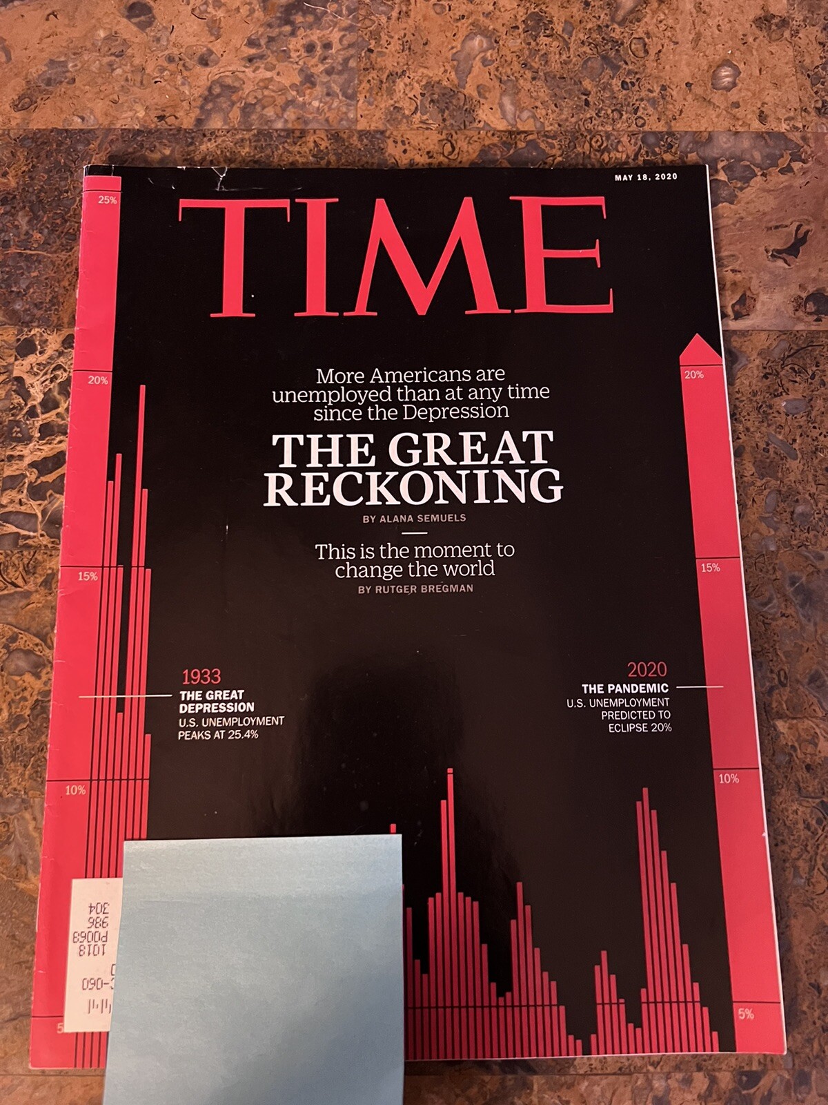 Reckoning Sign Time Magazine May 18 2020 The Great Reckoning | eBay