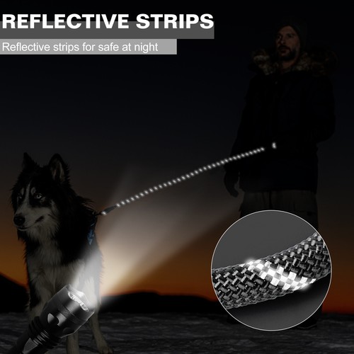 UrbanX reflektierende strapazierfähige Hundeleine bequem gepolsterter Griff 5 Fuß - Bild 6 von 42
