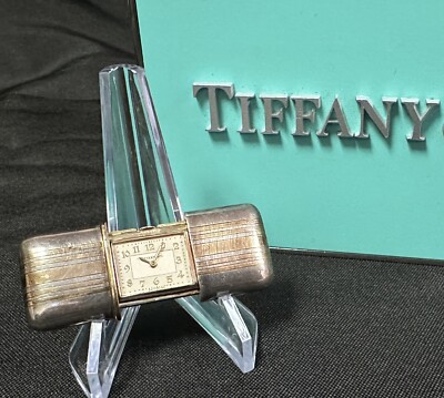 Tiffany Ermeto Pocket Watch Purse Watch Sterling Silver by Movado Gold  Stripes