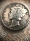 1944 Mercury Dime Uncertified Philadelphia 90% silver