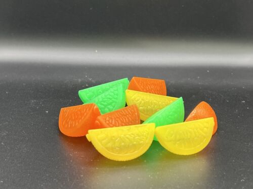 Set of 10 Drink Ice Cubes Fruit Citrus Slices Reuseable - Picture 1 of 2