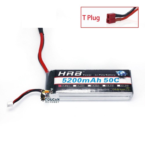 HRB 5200mah 2S Battery T Plug for RC Construction Truck Dumper Hobby Models