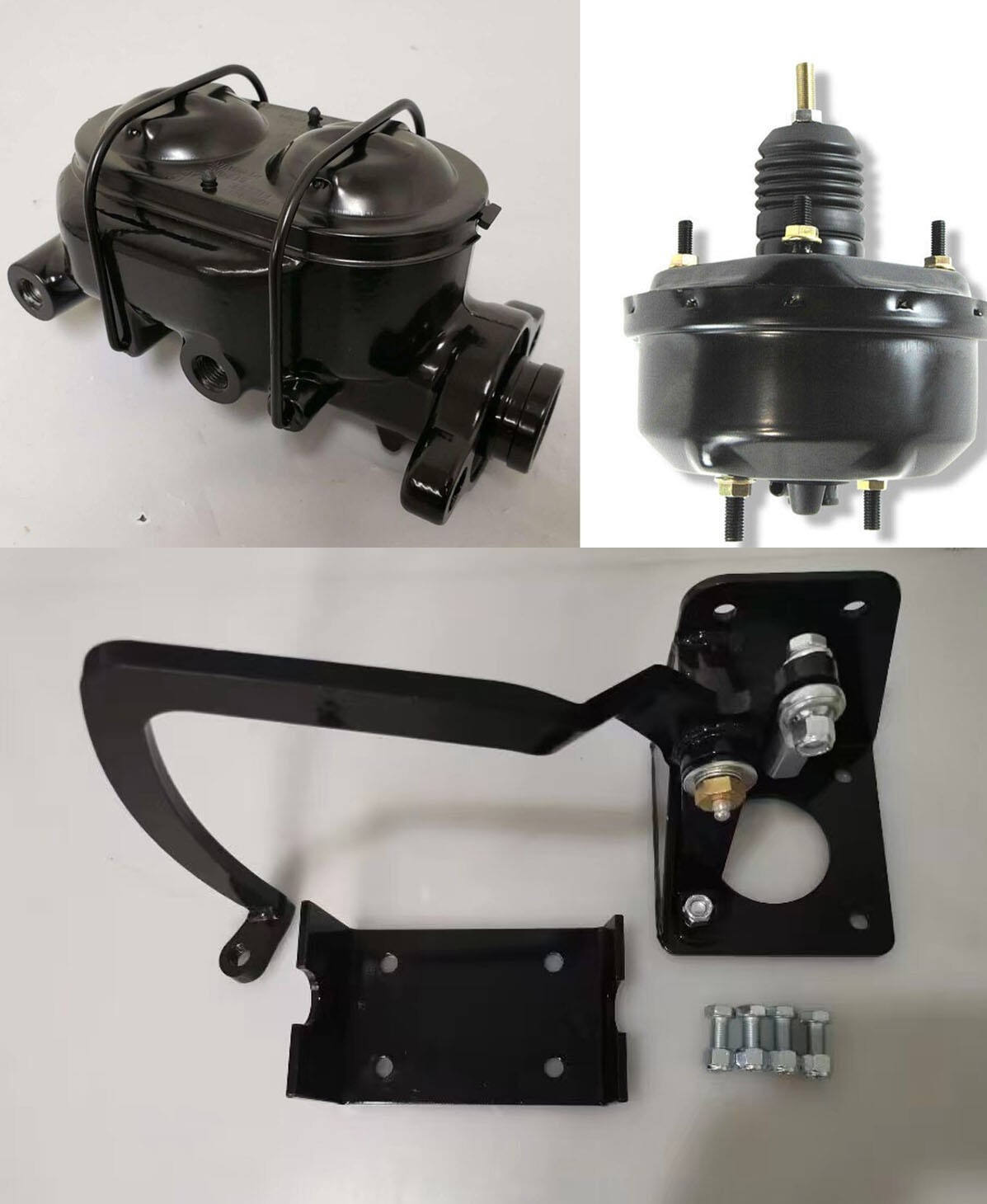 1932 Ford Power Pedal 7" Single Brake Booster Master Cylinder Under