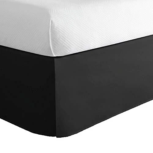 Queen Black Polyester Bed Skirts