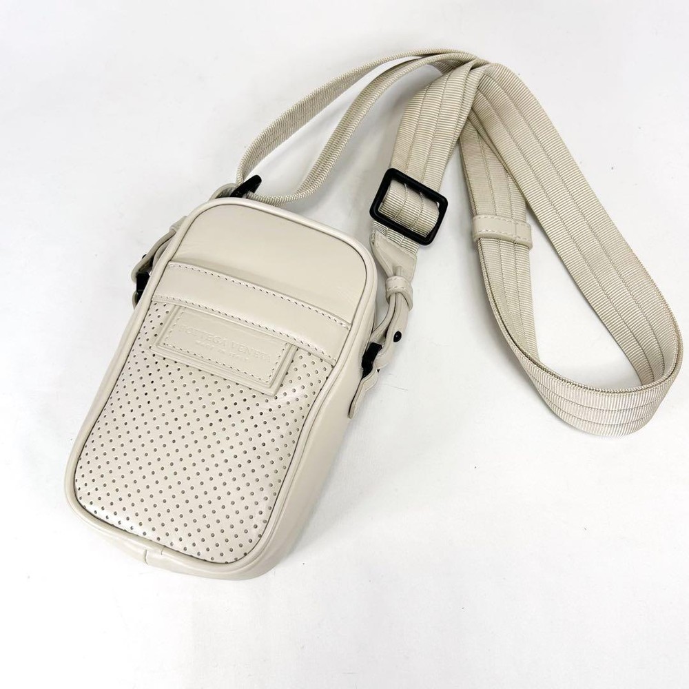 Bottega Veneta Leggero Ivory Leather Shoulder Bag