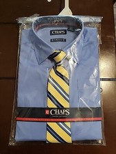 Chaps Dress Apparel Dress Shirt With Tie Size XS 6/7