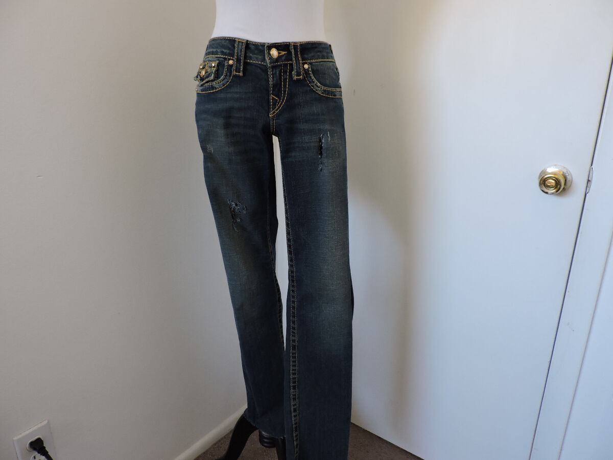 TRUE RELIGION DISCO BILLY BIG T SWAROVSKI CRYSTAL JEANS SZ TRUE RELIGION DISCO BILLY BIG T SWAROVSKI CRYSTAL JEANS SZ