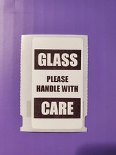 Fragile Glass Handle Stickers Thermal Water Resistant Packaging Label - 25 pcs
