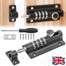 4-Digit Combination Sliding Keyless Lock Security Pad Bolt Garden Door Shed Gate