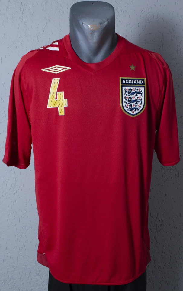 Camiseta de fútbol visitante Inglaterra Gerrard Copa Mundial 2006 para hombre talla M Foto 2 de 4