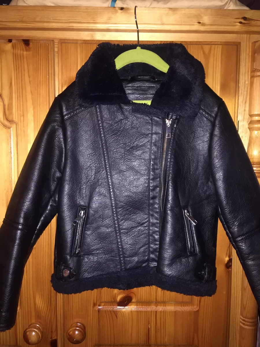 Matalan Unisex Biker Leather Jacket age 8 | eBay