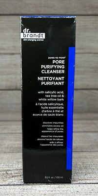 NEW SEALED Dr. Brandt Skincare Pores No More Pore Purifying Cleanser, 3.5 oz.