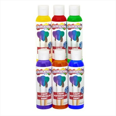 Colorations - LWPACK Liquid Watercolor Paint, 4 fl oz, Set of 6, Non-Toxic, P...