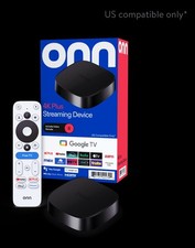 Dispositivo de transmisión onn 4K PLUS Google TV Android 4K UHD 2 GB RAM 16 GB de almacenamiento NUEVO