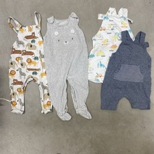 4pc Nutmeg Matalan MothercareGeorge Dungarees Clothing Bundle 9-12 Months Animal