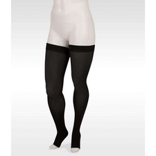 Juzo Basic Open Toe Thigh High Silicone Dots 20-30mmHg Black Size: III 3 