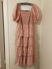 Love Shack Fancy X Target Smocked Floral Tiered Maxi Dress Size XL-XXL Pink