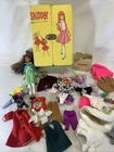 Vintage 1964 Mattel Skipper Doll Yellow Carrying Case W/some 1990s Era Clothes