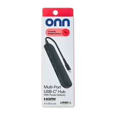 onn 7-in-1 USB C Hub with 4K HDMI, 100W PD Charging, 3 USB Ports, SD/TF Ca 77158