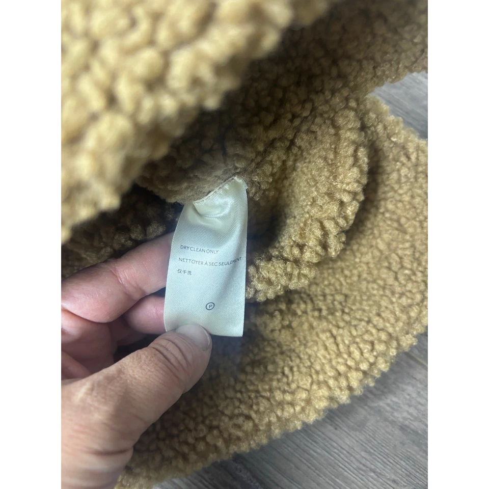 Chaleco polar Free People Sherpa con capucha marrón tostado imitación gamuza acogedor XS Foto 4 de 4