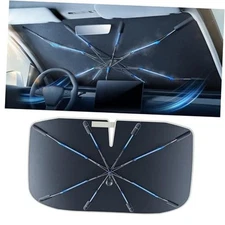 [2025 Upgraded]  Windshield Sun Shade Umbrella [Ice Rib Large (61" L x 35" W)