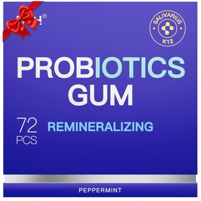 Remineralizing Gum with Nano Hydroxyapatite Probiotics  Xylitol Chewing Gum P...
