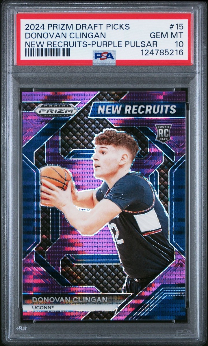 2024 PANINI PRIZM DRAFT NEW RECRUITS 15 DONOVAN CLINGAN PURPLE
