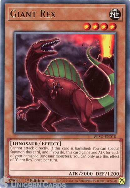 WISU-EN010 Giant Rex :: Rare 1st Edition Mint YuGiOh Card