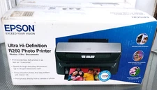 Epson Stylus Photo Ultra Hi-Def R260 Digital Inkjet Printer- NEW Factory Sealed!