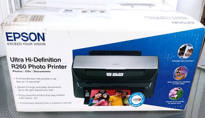 Epson Stylus Photo Ultra Hi-Def R260 Digital Inkjet Printer- NEW Factory Sealed!