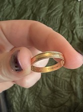 9ct Yellow Gold Milgrain Band