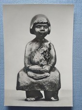 Old Postcard AK Karl Lemke Child With Sick Cat 1958 Bronze