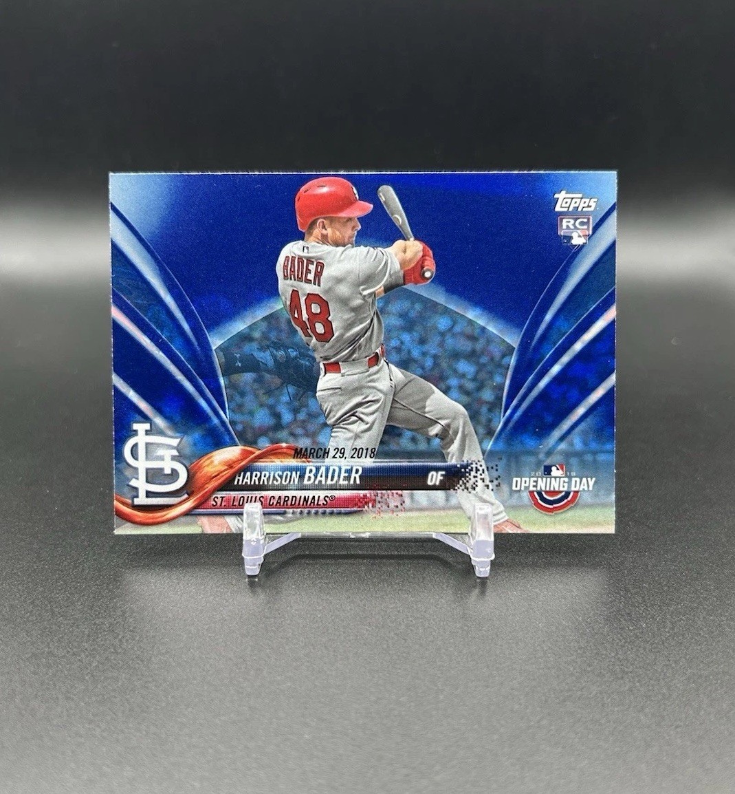 Harrison Bader 2018 Topps Opening Day Blue Rookie RC St. Louis Cardinals #134