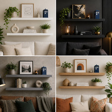 Modern Floating Shelf Wall Mounted Bookshelf Ledge Storage Display Unit