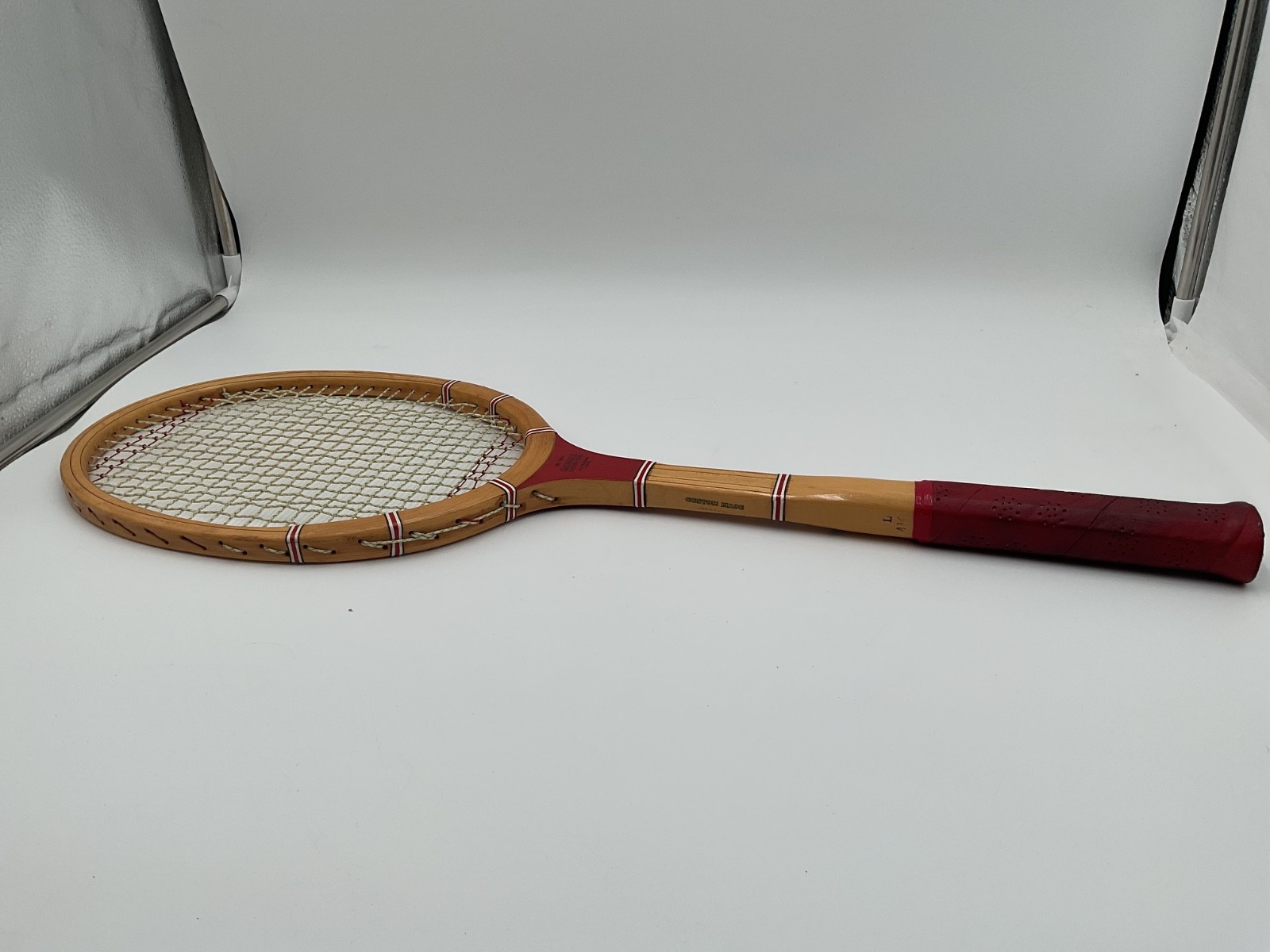 Clean & Crisp Antique Vintage Wood N J Magnan Tournament Tennis Racket.