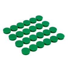 24 Round Green Fridge Magnets, Button Shaped, Small Colorful Magnetic Discs f...