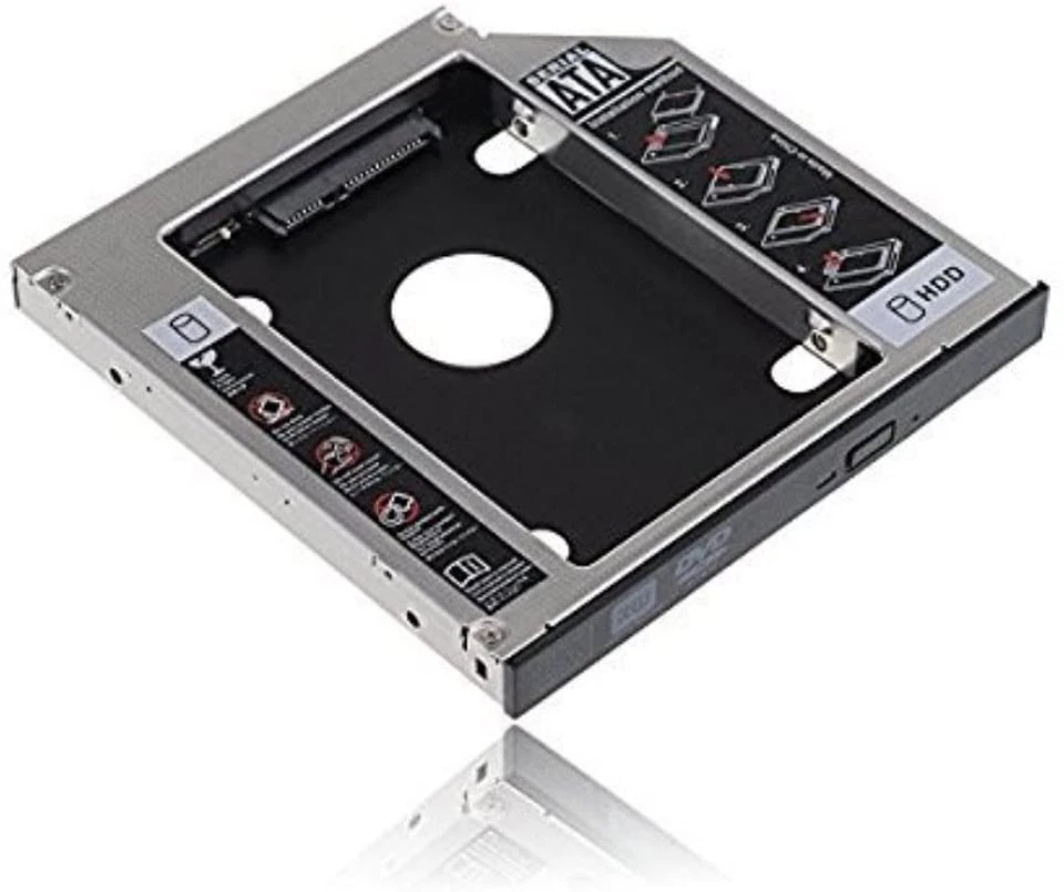 Universal 12.7mm SATA 2nd SSD HDD Hard Drive Caddy for DVD-ROM CD Optical Bay - Image 2 of 4