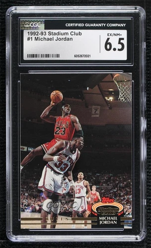 1992-93 Topps Stadium Club Michael Jordan #1 CGC 6.5 HOF