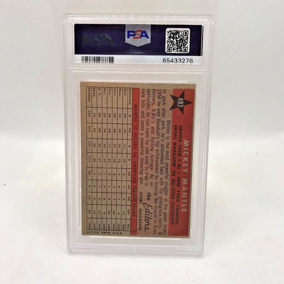 1958 Topps PSA 3(MC) VG New York Yankees Sports Magazine Mickey