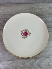 Lenox Roselyn Salad Plates Set of 5 Pink Rose Gold Trim Made in USA 8 inch